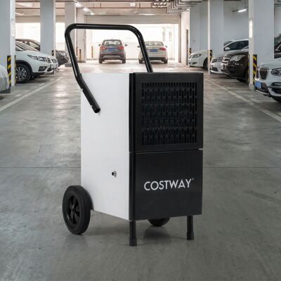 Costway Deumidificatore industriale 189 pinte con pompa integrata, Per spazi grandi fino a 70 m² portatile con ruote e maniglia Costway Deumidificatore industriale 189 pinte con pompa integrata, Per spazi grandi fino a 70 m² portatile con ruote e maniglia