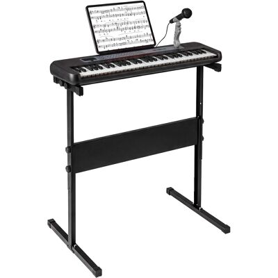 Creative Costway Tastiera pianoforte bambini 61 tasti supporto regolabile microfono, Tastiera leggio digitale educativo interno musicale bambini 3+ anni Nero Creative Costway Tastiera pianoforte bambini 61 tasti supporto regolabile microfono, Tastiera leggio digitale educativo interno musicale bambini 3+ anni Nero