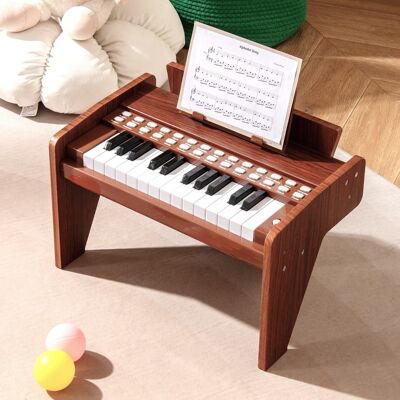 Creative Costway Mini tastiera digitale giocattolo con velocità e volume regolabili, Mini tastiera pianoforte per bambini a 25 tasti Marrone Creative Costway Mini tastiera digitale giocattolo con velocità e volume regolabili, Mini tastiera pianoforte per bambini a 25 tasti Marrone