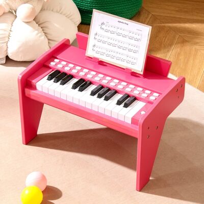 Creative Costway Mini tastiera digitale giocattolo con velocità e volume regolabili, Mini tastiera pianoforte per bambini a 25 tasti Rosa Creative Costway Mini tastiera digitale giocattolo con velocità e volume regolabili, Mini tastiera pianoforte per bambini a 25 tasti Rosa