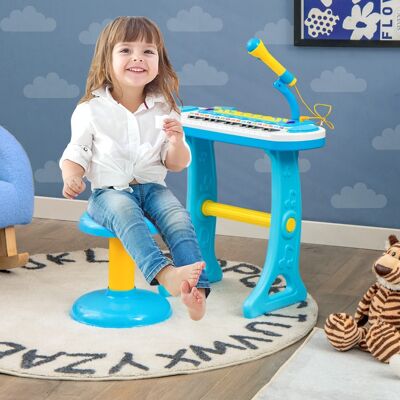 Creative Costway Pianoforte digitale per bambini 3+ anni con microfono e luci 31 tasti, Tastiera elettronica portatile Blu Creative Costway Pianoforte digitale per bambini 3+ anni con microfono e luci 31 tasti, Tastiera elettronica portatile Blu