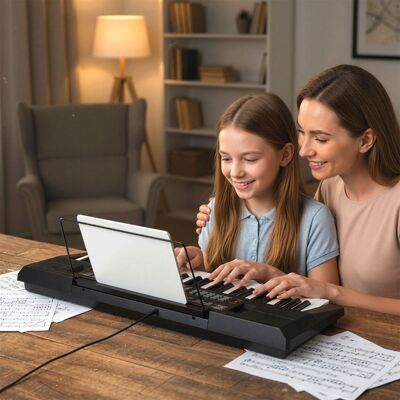 Creative Costway Tastiera pianoforte a 54 tasti per principianti e adolescenti, Kit tastiera elettrica con 200 ritmi e 200 suoni Creative Costway Tastiera pianoforte a 54 tasti per principianti e adolescenti, Kit tastiera elettrica con 200 ritmi e 200 suoni