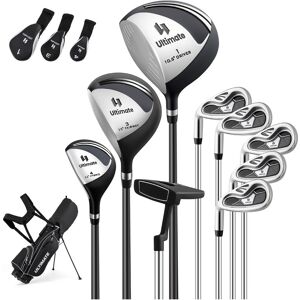 Costway Borsa da golf con supporto driver #1 da 460CC con copri testa, Set completo di mazze da golf per uomo per mancini Nero Costway Borsa da golf con supporto driver #1 da 460CC con copri testa, Set completo di mazze da golf per uomo per mancini Nero