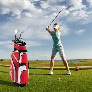 Costway Set completo di mazze da golf per bambini destrimani, Set da golf per bambini da 8 a 10 anni Rosso Costway Set completo di mazze da golf per bambini destrimani, Set da golf per bambini da 8 a 10 anni Rosso