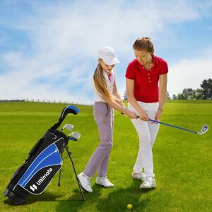 Costway Set completo di mazze da golf per bambini destrimani, Set da golf per bambini di 11-13 anni Blu Costway Set completo di mazze da golf per bambini destrimani, Set da golf per bambini di 11-13 anni Blu