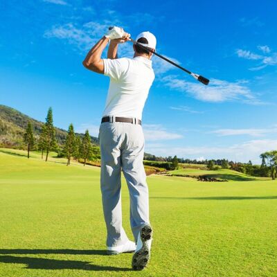 Costway Set di 2 allenatore per swing golf bastone per allenamento flessibilità, Allenatore per swing golf equilibrio tempo forza Nero Costway Set di 2 allenatore per swing golf bastone per allenamento flessibilità, Allenatore per swing golf equilibrio tempo forza Nero