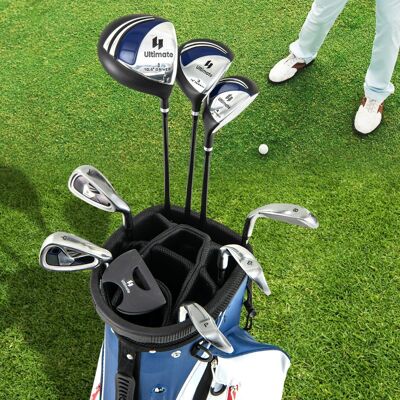 Costway Set con 9 mazze da golf per uomini, Set completo da golf regalo perfetto per golfisti Blu Costway Set con 9 mazze da golf per uomini, Set completo da golf regalo perfetto per golfisti Blu