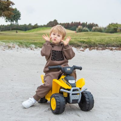 Costway ATV elettrico per bambini licenziato CAT con suono del clacson, ATV elettrico per bambini e ruote filettate da 18 a 36 mesi Giallo Costway ATV elettrico per bambini licenziato CAT con suono del clacson, ATV elettrico per bambini e ruote filettate da 18 a 36 mesi Giallo