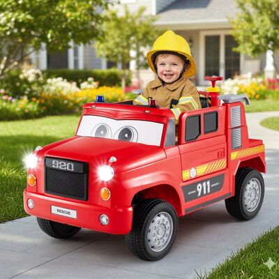 Costway Camion dei pompieri per giocattolo bambini elettrico 12v con spruzzatore, Camion dei pompieri giocattolo controllo remoto Rosso Costway Camion dei pompieri per giocattolo bambini elettrico 12v con spruzzatore, Camion dei pompieri giocattolo controllo remoto Rosso