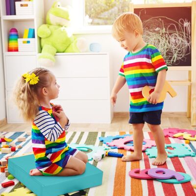 Costway Cuscinetti per bambini con 6 colori forma quadrata maniglia ergonomica, Cuscini impermeabili Colori Morandi Costway Cuscinetti per bambini con 6 colori forma quadrata maniglia ergonomica, Cuscini impermeabili Colori Morandi