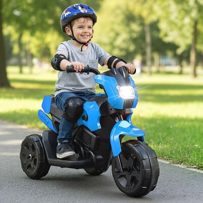 Costway Moto per bambini a 3 ruote 6v con fari led ha pedale a piedi, Moto per bambini è un veicolo elettrico da 37 a 72 mesi Blu Costway Moto per bambini a 3 ruote 6v con fari led ha pedale a piedi, Moto per bambini è un veicolo elettrico da 37 a 72 mesi Blu