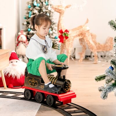 Costway Treno elettrico con 16 pezzi di binari luci e suoni per bambini, Giocattolo per ragazzi e ragazze anni 3+ Nero Costway Treno elettrico con 16 pezzi di binari luci e suoni per bambini, Giocattolo per ragazzi e ragazze anni 3+ Nero