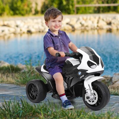 Costway Moto cavalcabile alimentata a batteria 6 V per bambini, Motocicletta a 3 ruote con musica e aspetto carino Nero Costway Moto cavalcabile alimentata a batteria 6 V per bambini, Motocicletta a 3 ruote con musica e aspetto carino Nero