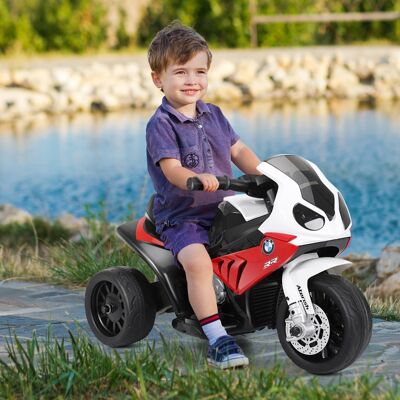 Costway Moto cavalcabile alimentata a batteria 6 V per bambini, Motocicletta a 3 ruote con musica e aspetto carino Rosso Costway Moto cavalcabile alimentata a batteria 6 V per bambini, Motocicletta a 3 ruote con musica e aspetto carino Rosso