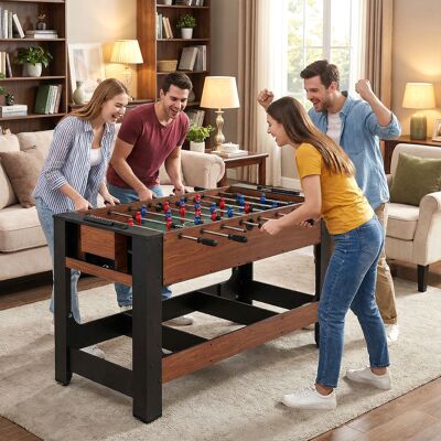 Costway Tavolo gioco girevole calcio balilla biliardo stecche triangolo spazzola gessetti, Tavolo arcade interno sala giochi feste grandezza naturale Costway Tavolo gioco girevole calcio balilla biliardo stecche triangolo spazzola gessetti, Tavolo arcade interno sala giochi feste grandezza naturale