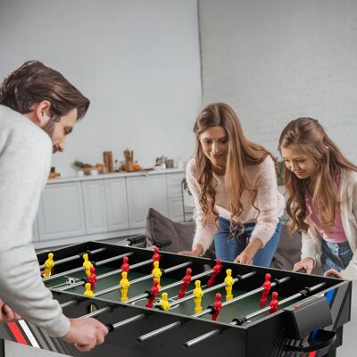 Costway Tavolo da gioco multiuso 4-in-1, Tavolo da calcio balilla da 125cm con biliardo hockey e ping pong per casa feste bar Costway Tavolo da gioco multiuso 4-in-1, Tavolo da calcio balilla da 125cm con biliardo hockey e ping pong per casa feste bar