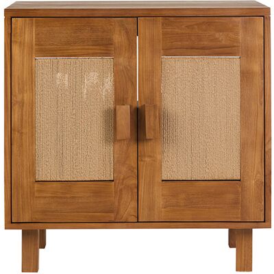 Miliboo Mobiletto da bagno in legno teak massello e corda intrecciata L80 cm MOSSA Miliboo Mobiletto da bagno in legno teak massello e corda intrecciata L80 cm MOSSA