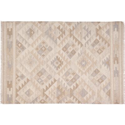 Miliboo Tappeto berbero beige con motivi in lana e cotone 160 x 230 cm MAKAÏ Miliboo Tappeto berbero beige con motivi in lana e cotone 160 x 230 cm MAKAÏ