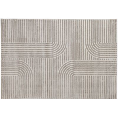 Miliboo Tappeto grafico rettangolare beige 160 x 230 cm MAGNUS Miliboo Tappeto grafico rettangolare beige 160 x 230 cm MAGNUS