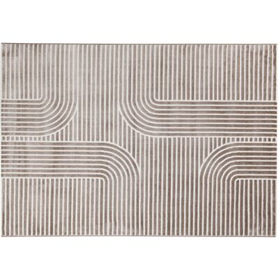 Miliboo Tappeto grafico rettangolare taupe 160 x 230 cm MAGNUS Miliboo Tappeto grafico rettangolare taupe 160 x 230 cm MAGNUS