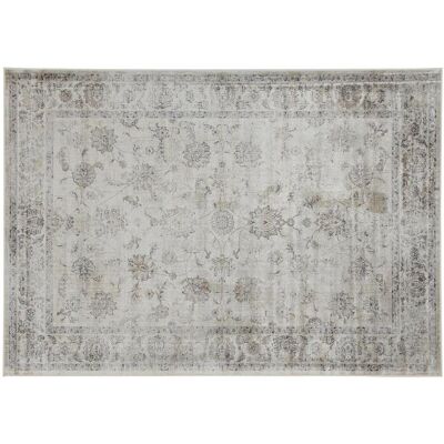 Miliboo Tappeto vintage in viscosa con motivi grigio 160 x 230 cm RYAD Miliboo Tappeto vintage in viscosa con motivi grigio 160 x 230 cm RYAD