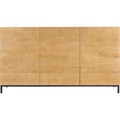 Buffet in legno di mango YPSTER - Chiaro / Nero - 145cm Buffet in legno di mango YPSTER - Chiaro / Nero - 145cm