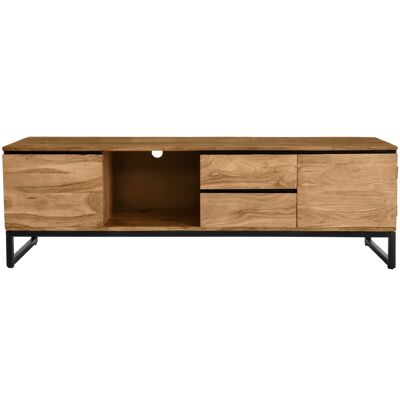 MILIBOO Mobile TV in Acacia - 160cm, Legno Chiaro / Nero MILIBOO Mobile TV in Acacia - 160cm, Legno Chiaro / Nero