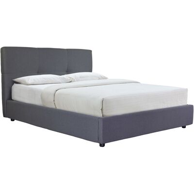 Miliboo Letto contenitore 160x200 cm in tessuto Grigio chiaro SOGNO Miliboo Letto contenitore 160x200 cm in tessuto Grigio chiaro SOGNO