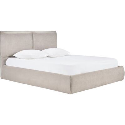 Miliboo Letto contenitore matrimoniale 160x200 cm in tessuto di ciniglia beige VIGO Miliboo Letto contenitore matrimoniale 160x200 cm in tessuto di ciniglia beige VIGO
