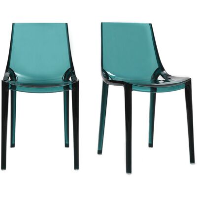 Miliboo Sedie design verde acqua impilabili (set di 2) interno / esterno YZEL Miliboo Sedie design verde acqua impilabili (set di 2) interno / esterno YZEL