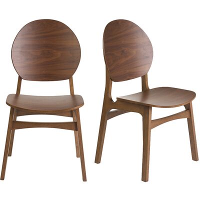 Miliboo Sedie in legno scuro (set di 2) ELTON Miliboo Sedie in legno scuro (set di 2) ELTON