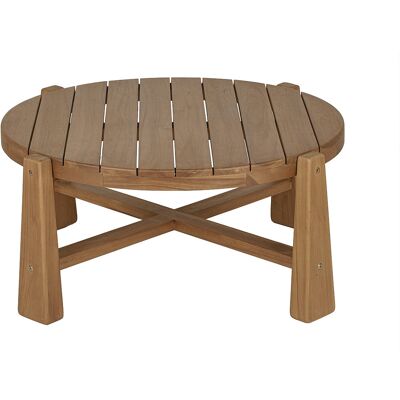 Miliboo Tavolino da giardino rotondo in legno massello di teak D82 cm CAROLINA Miliboo Tavolino da giardino rotondo in legno massello di teak D82 cm CAROLINA