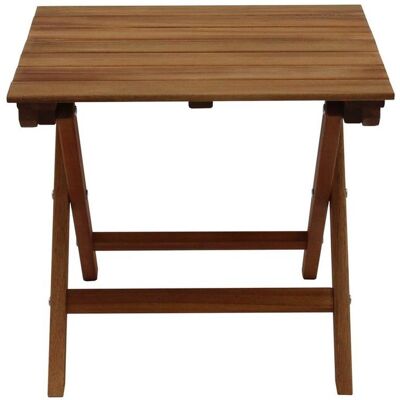 Miliboo Tavolino da salotto da giardino pieghevole in legno massello L40 x P40 cm ITZA Miliboo Tavolino da salotto da giardino pieghevole in legno massello L40 x P40 cm ITZA