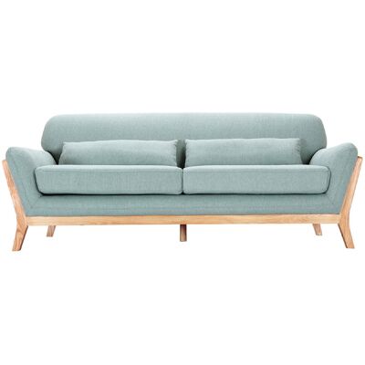 Miliboo Divano scandinavo 3 posti blu laguna piedi legno YOKO Miliboo Divano scandinavo 3 posti blu laguna piedi legno YOKO