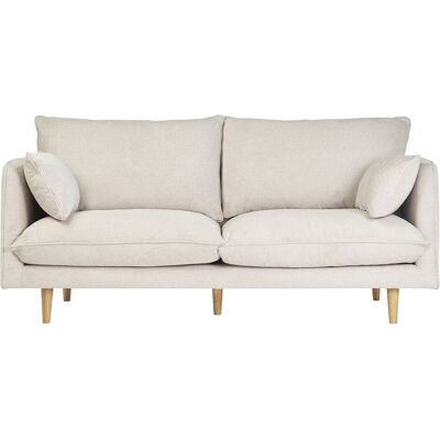Divano 3 posti in velluto beige Clayton Miliboo Divano 3 posti in velluto beige Clayton Miliboo