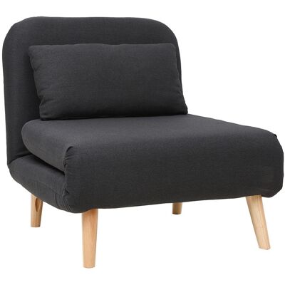 MILIBOO - Poltrona letto convertibile grigio scuro - AMIKO MILIBOO - Poltrona letto convertibile grigio scuro - AMIKO