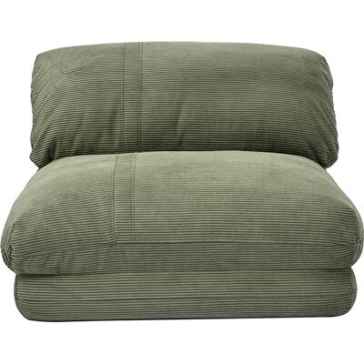 Miliboo Poltrona letto singola in velluto a coste verde kaki SPENCER Miliboo Poltrona letto singola in velluto a coste verde kaki SPENCER
