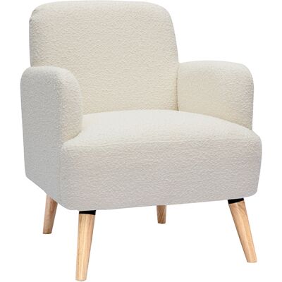 Poltrona Miliboo ISKO - Stile nordico, Seduta ampia, Bianco Poltrona Miliboo ISKO - Stile nordico, Seduta ampia, Bianco