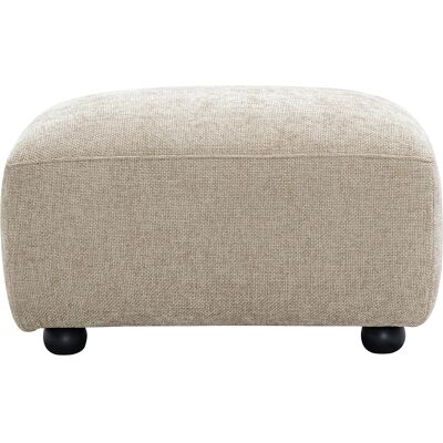 Miliboo Pouf poggiapiedi in tessuto effetto velluto testurizzato beige JOYA Miliboo Pouf poggiapiedi in tessuto effetto velluto testurizzato beige JOYA