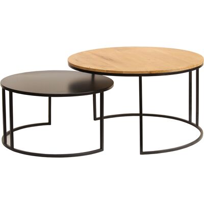 Miliboo Tavolini da salotto estraibili design legno e metallo TAHL Miliboo Tavolini da salotto estraibili design legno e metallo TAHL
