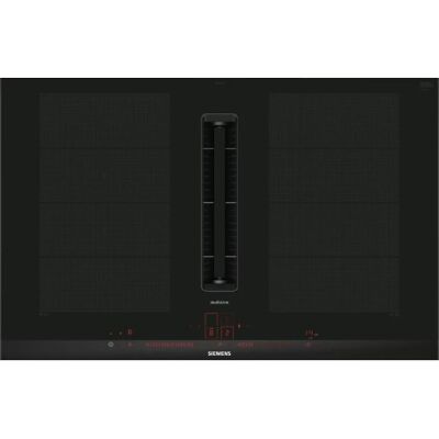 Siemens EX877LX57E IQ700 Piano cottura a induzione cm. 80 con cappa integrata da 500 m3/h - vetroceramica nero Siemens EX877LX57E IQ700 Piano cottura a induzione cm. 80 con cappa integrata da 500 m3/h - vetroceramica nero