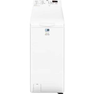 Lavatrice a carica dall'alto AEG LTR6E41268 da 6 kg, larghezza 40 cm, 1200 giri/min, Aqua Control, bianca. Lavatrice a carica dall'alto AEG LTR6E41268 da 6 kg, larghezza 40 cm, 1200 giri/min, Aqua Control, bianca.