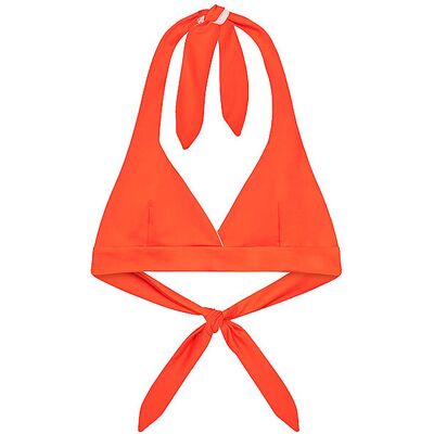 Mymarini Top Bikini Allacciatura al Collo corallo M Mymarini Top Bikini Allacciatura al Collo corallo M