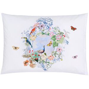 Christian Fischbacher Federa in raso 70x90cm Peacock Bianco bianco Christian Fischbacher Federa in raso 70x90cm Peacock Bianco bianco