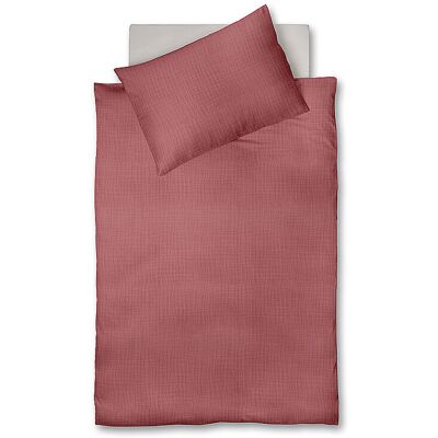 Fleuresse Biancheria da letto in mussola CAPRI 70x90cm/140x200cm Rosa Antico bacca Fleuresse Biancheria da letto in mussola CAPRI 70x90cm/140x200cm Rosa Antico bacca