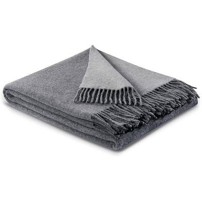 Fynch-Hatton Coperta di lana - Plaid KIBO 130x170cm Grigio Argento grigio Fynch-Hatton Coperta di lana - Plaid KIBO 130x170cm Grigio Argento grigio