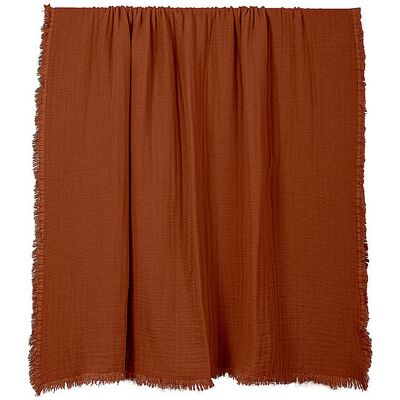 Haomy Copriletto - Plaid VANLY 130x180cm Brick arancione Haomy Copriletto - Plaid VANLY 130x180cm Brick arancione