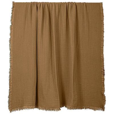 Haomy Copriletto - Plaid VANLY 130x180cm Tabac marrone Haomy Copriletto - Plaid VANLY 130x180cm Tabac marrone