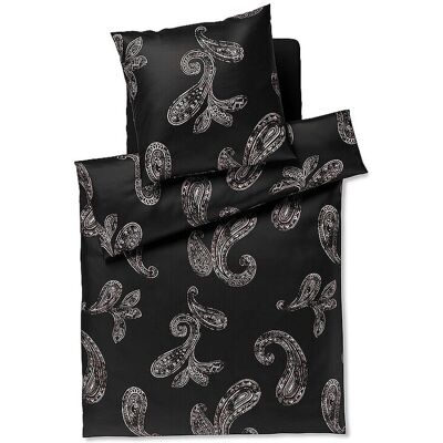 Joop Biancheria da letto in raso PAISLEY 70x90cm/140x200cm Nero nero Joop Biancheria da letto in raso PAISLEY 70x90cm/140x200cm Nero nero
