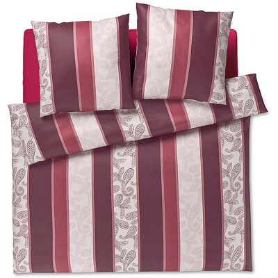 Joop Biancheria da letto in raso PAISLEY STRIPES 2x70x90cm/200x200cm Rosso scuro rosso scuro Joop Biancheria da letto in raso PAISLEY STRIPES 2x70x90cm/200x200cm Rosso scuro rosso scuro